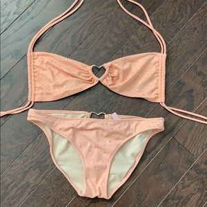 SOLD. Victoria’s secret gold heart bikini.
